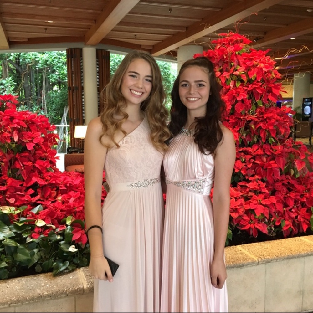 Long Princess Pink One shoulder Prom Dress